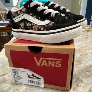 Toddler Vans 4.5 old skool elas black and floral
